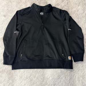 Carhartt Black Modern Fit Quarter Zip Pullover Sweatshirt Men’s Size L